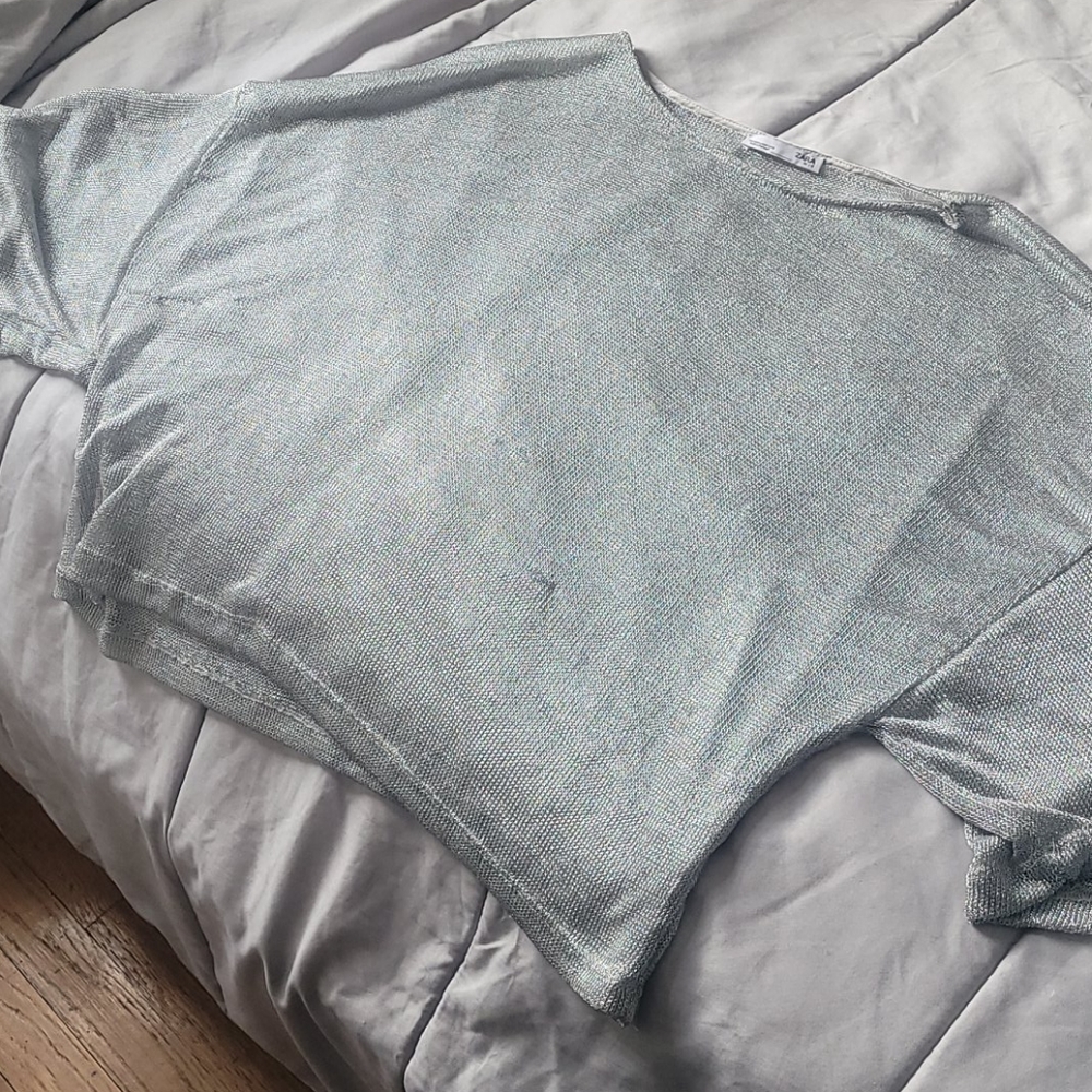 Silver Mesh Top